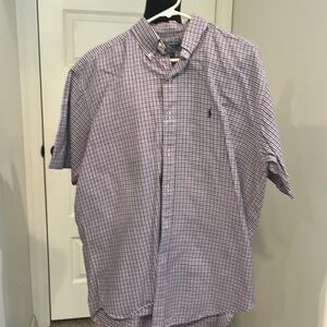 Ralph Lauren Sport plaid button down shirt. Size Large